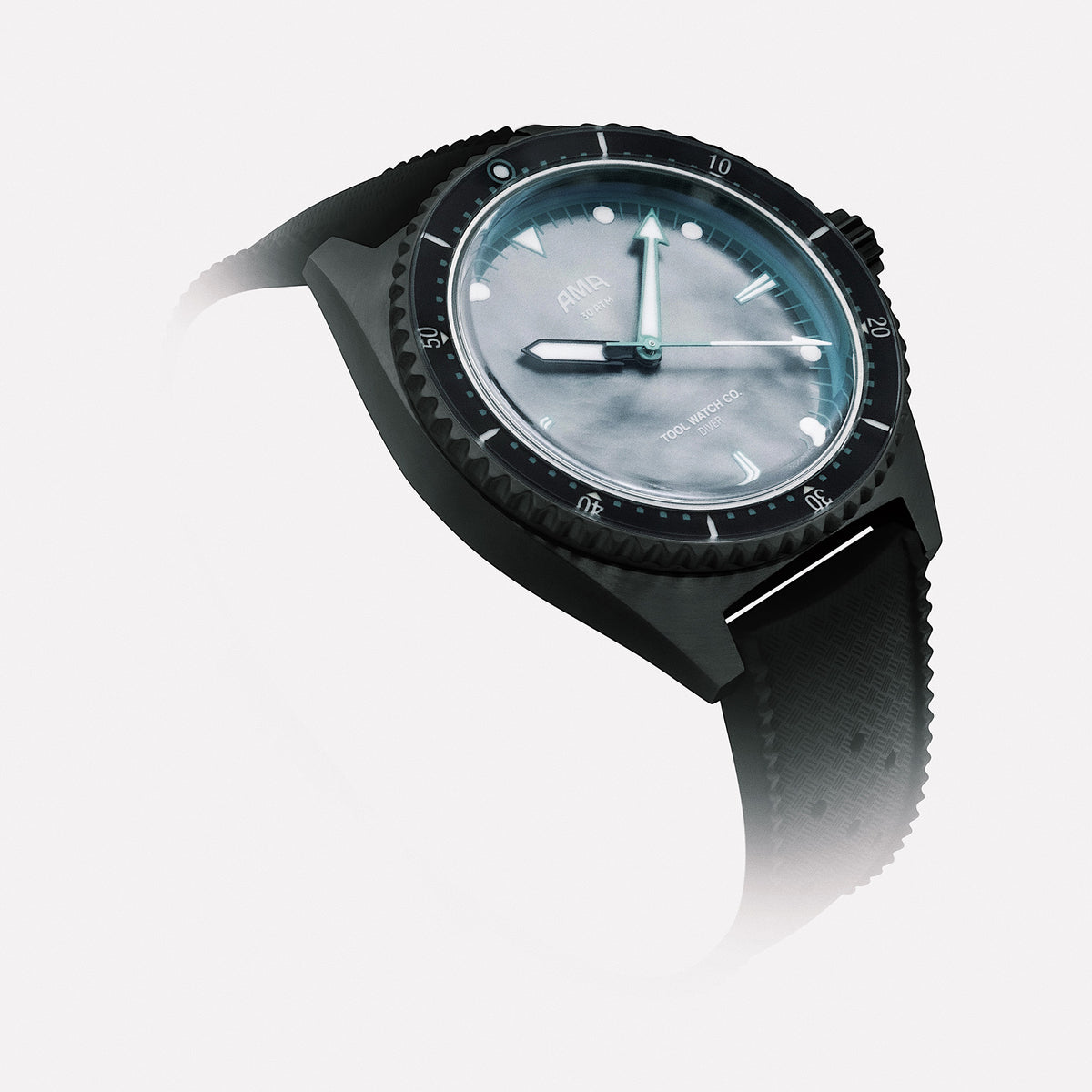 AMA Night Dive three-quarter view on strap