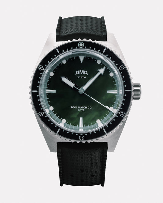 AMA Limited Edition dive watch with green dial by Tool Watch Co.
