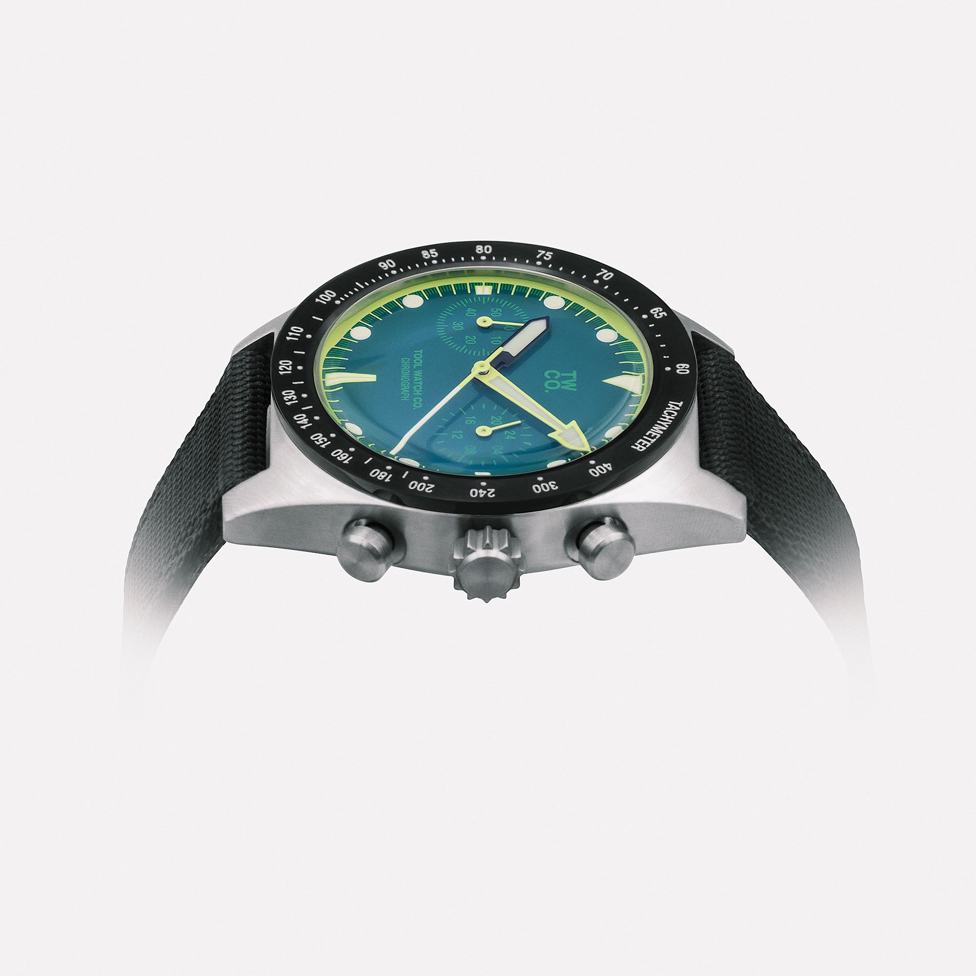 Chroma Chronograph Green case profile