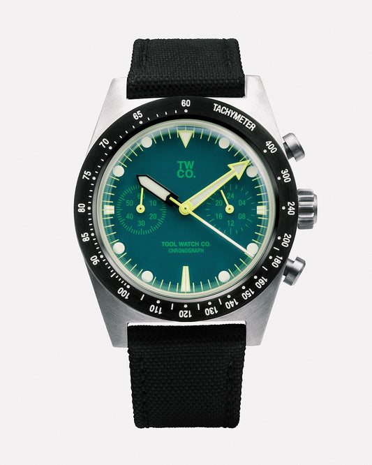 Chroma Chronograph Green mechanical chronograph with green dial