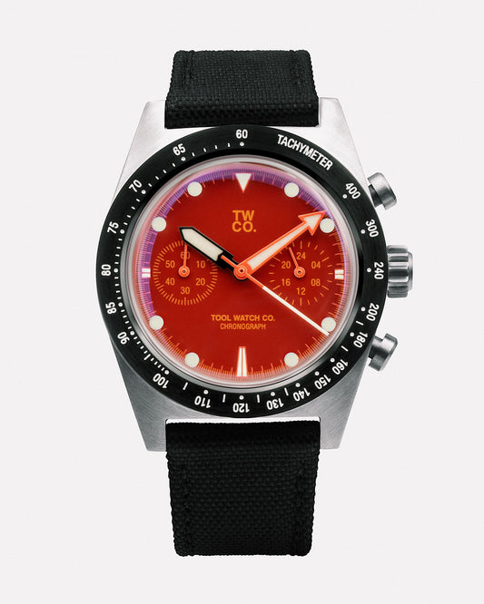 Chroma Chronograph Orange mechanical chronograph with orange dial