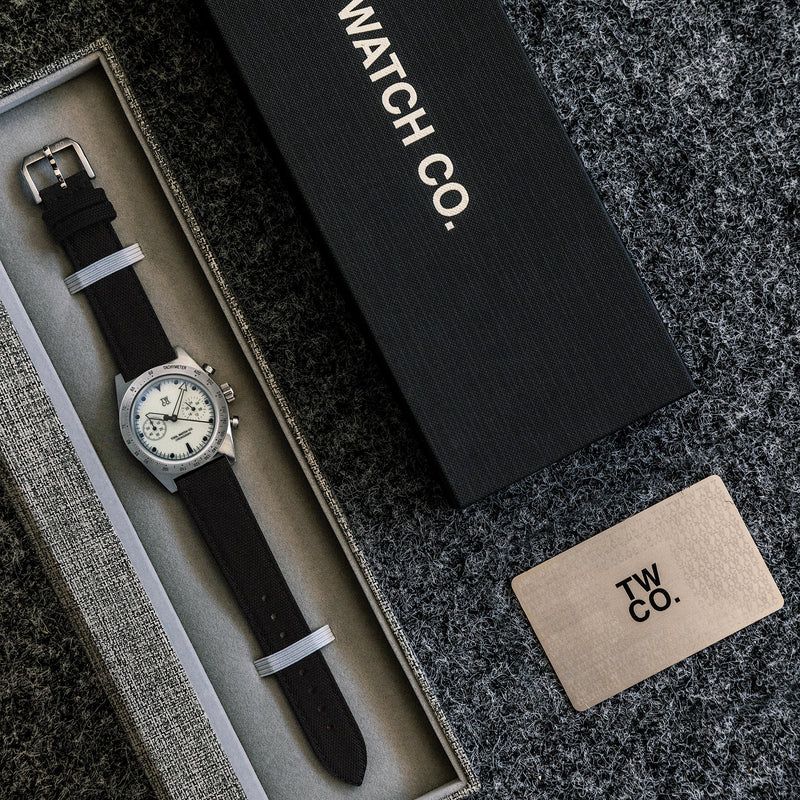 Lumecore Chronograph presentation packaging by Tool Watch Co.