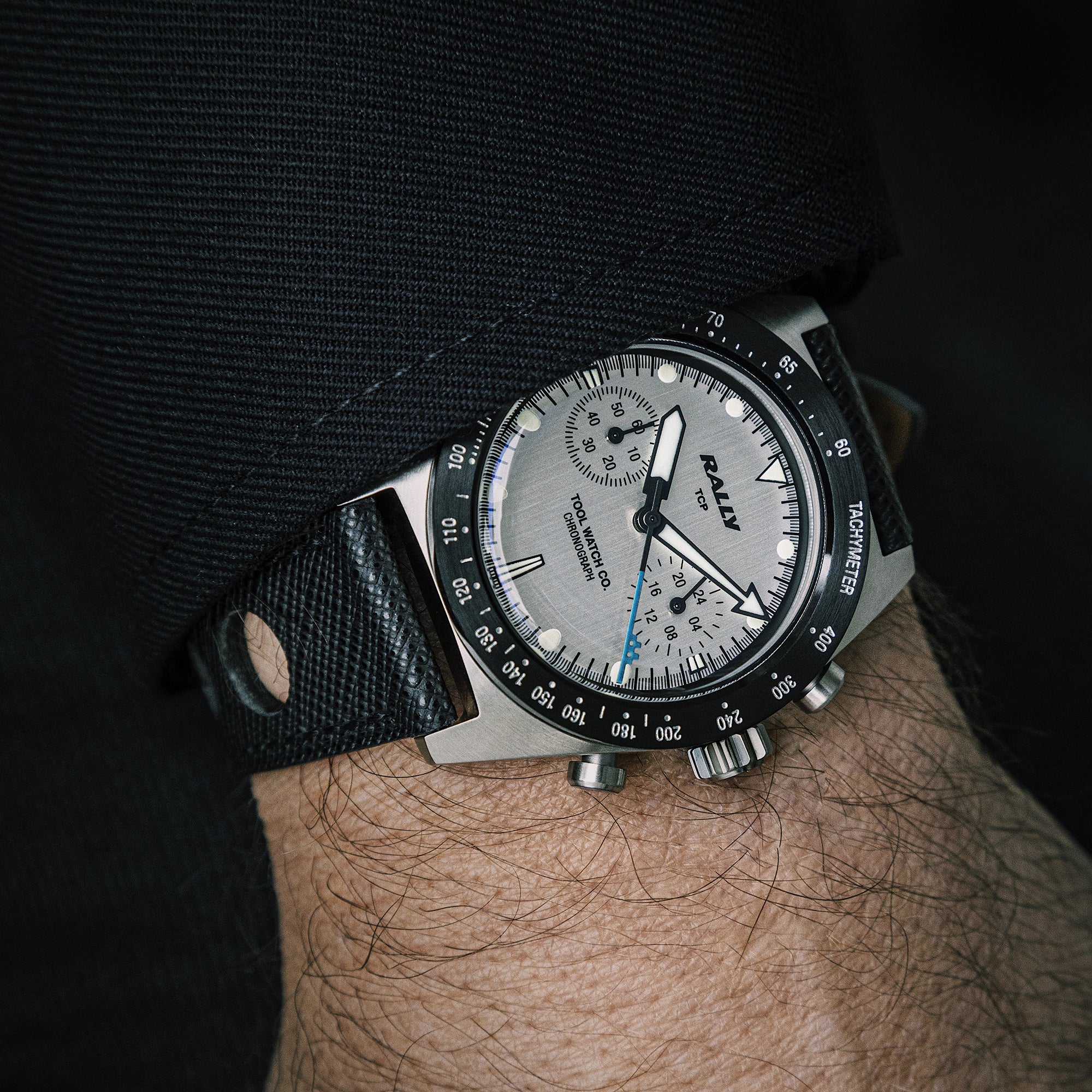 Rally Chronograph Blue on Silver — lifestyle-1