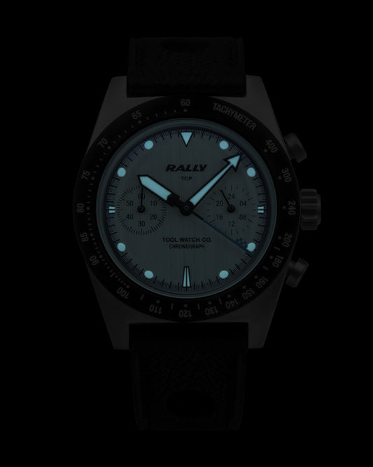 Rally Blue on Silver lume shot in the dark