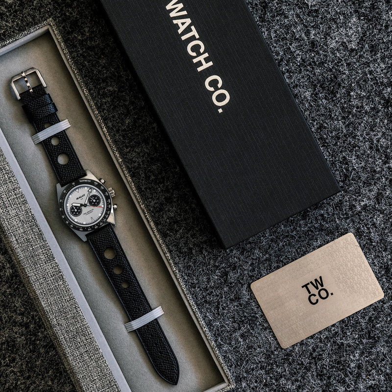 Rally Red on Silver presentation packaging by Tool Watch Co.